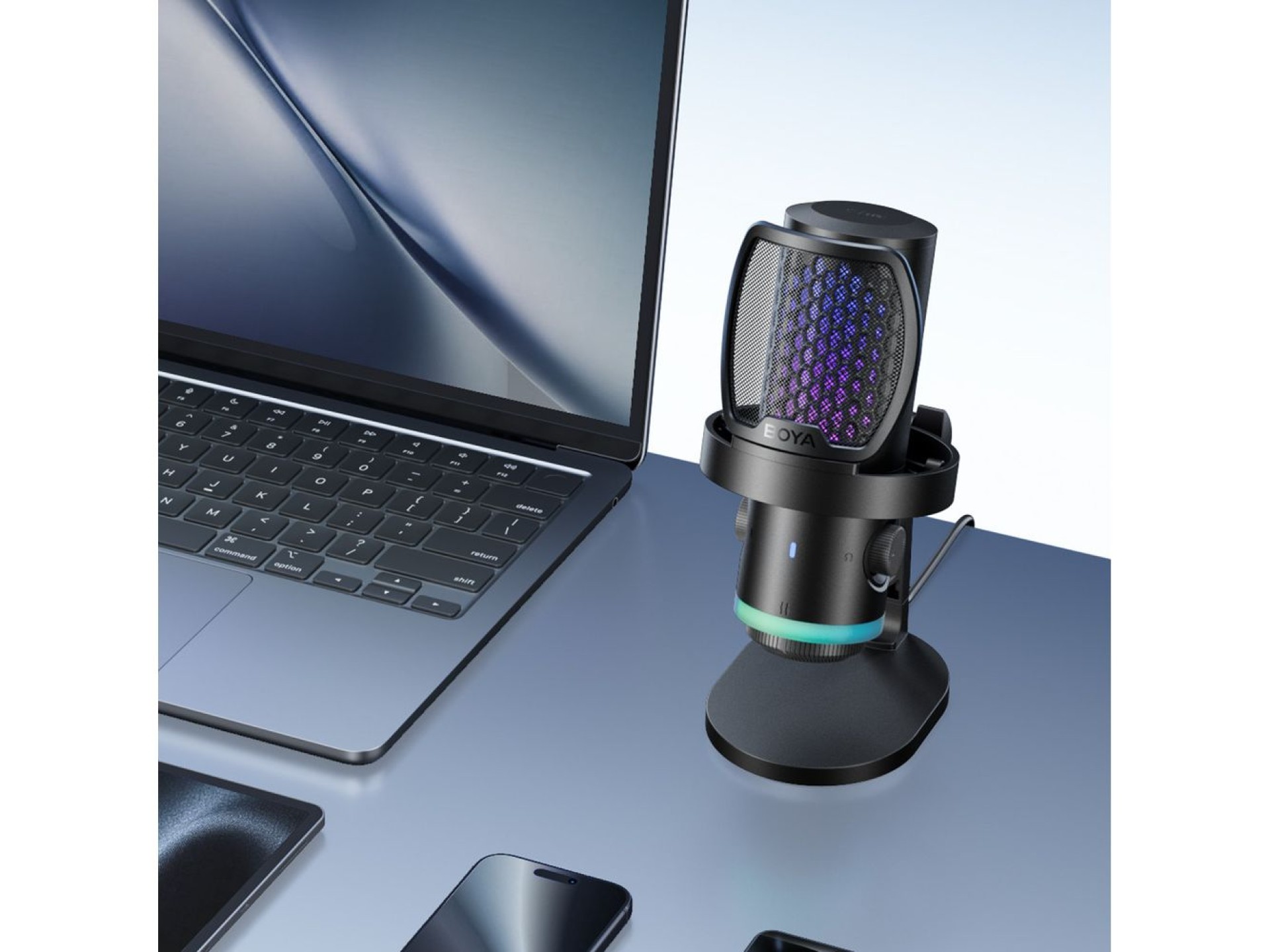 Microfone para jogos com fio BOYA CastMic G40 USB-C - Preto