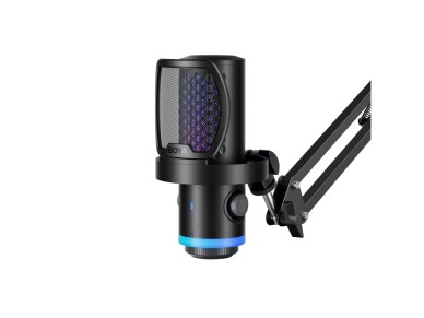 Microfone para jogos com fio BOYA CastMic G40B com bra�o articulado, USB-C - Preto