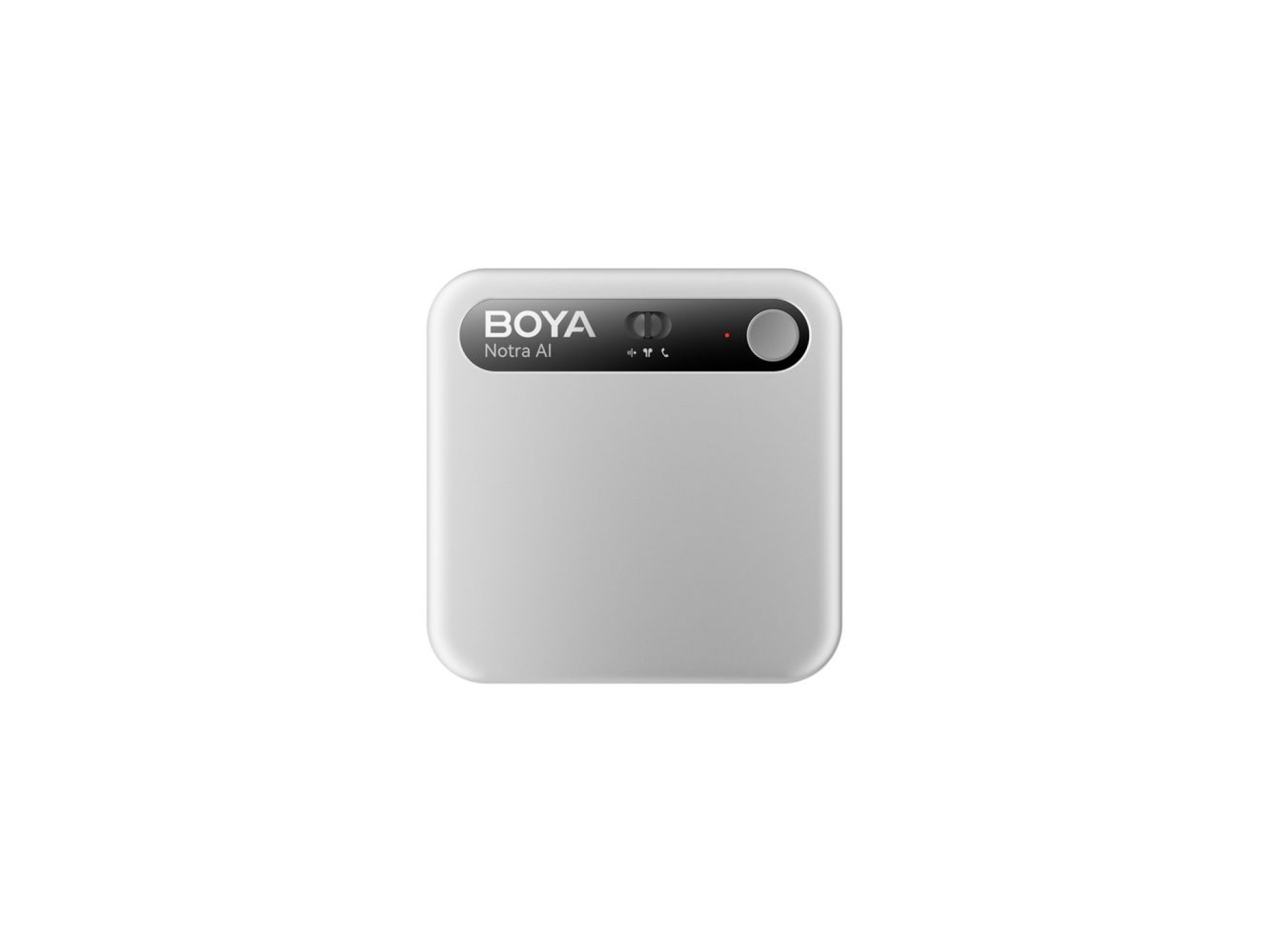 Gravador de voz BOYA Notra com transcrição por IA - Prata