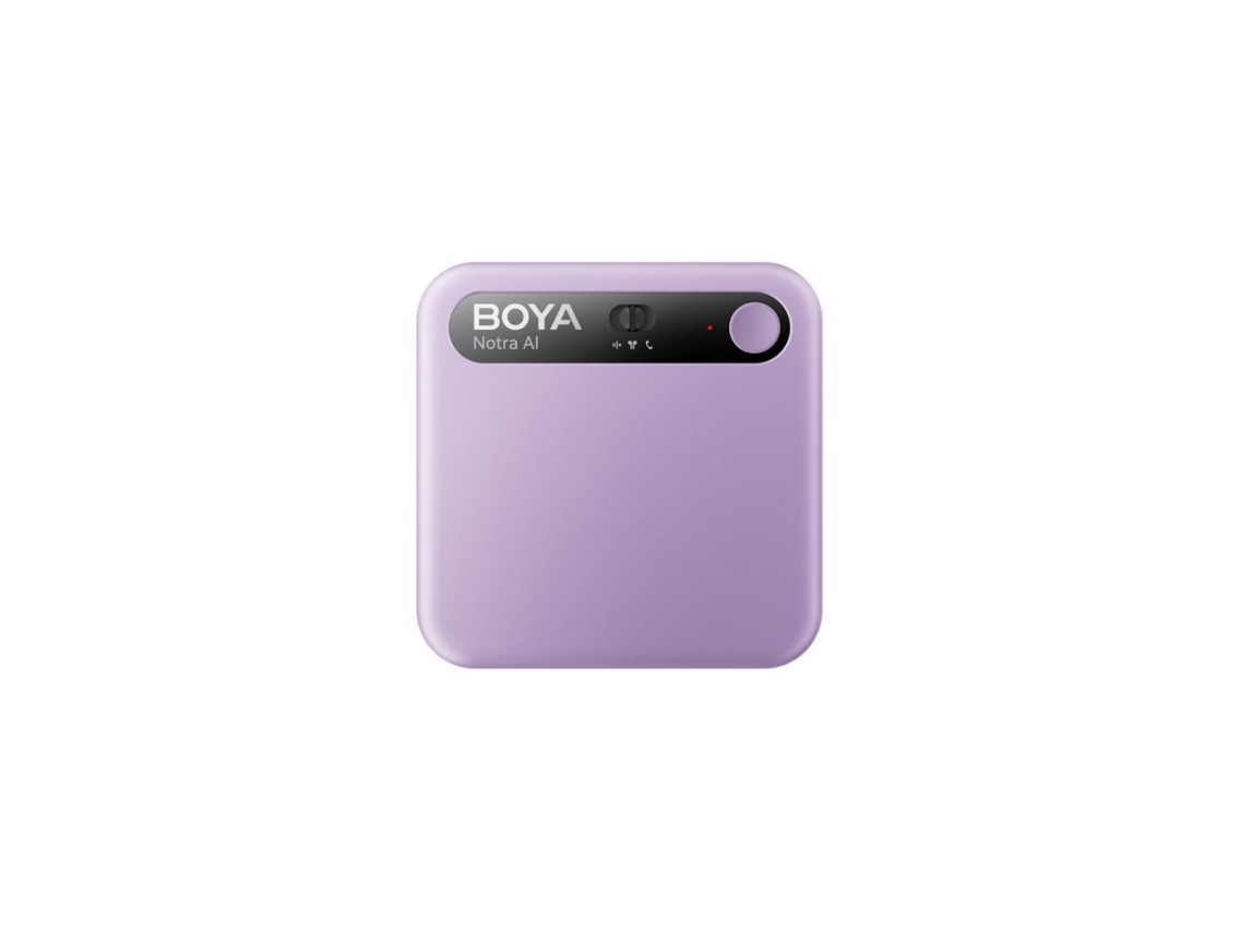 Gravador de voz BOYA Notra com transcrição por IA - Roxo