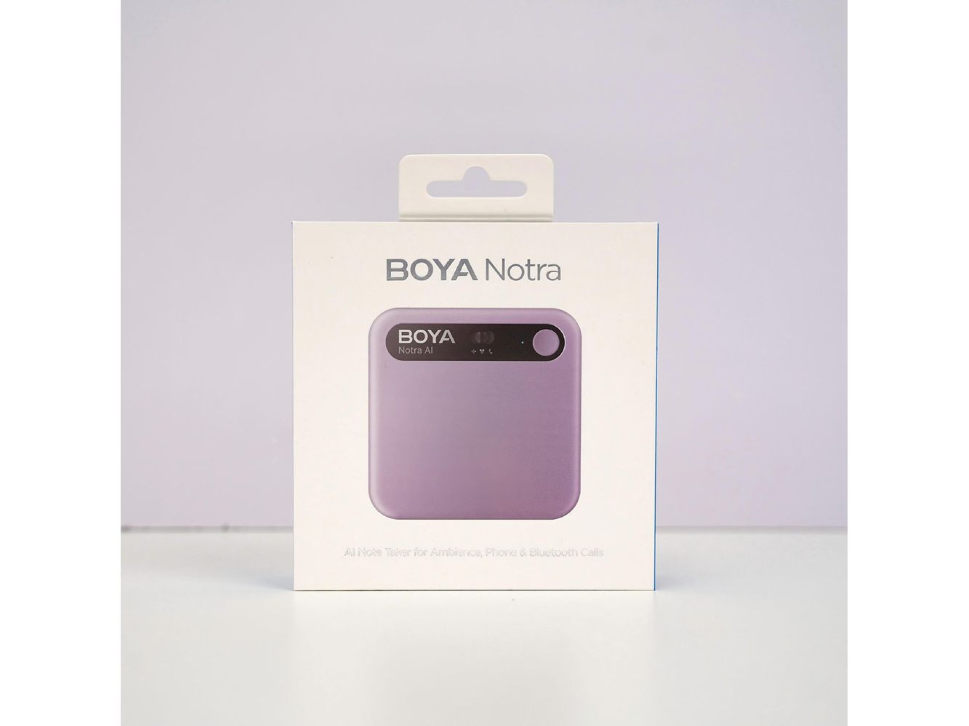 Gravador de voz BOYA Notra com transcrição por IA - Roxo