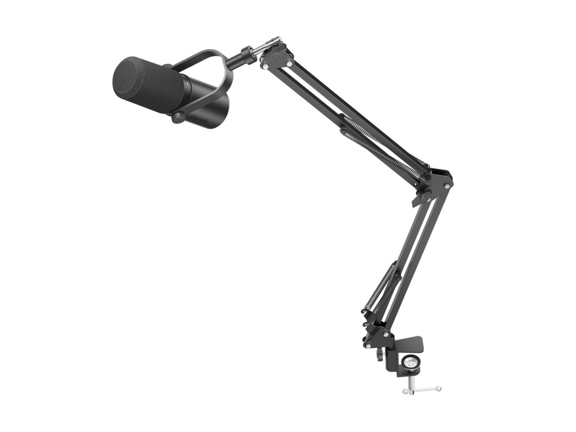 Micrófono de estudio BOYA CastMic P60B con brazo, con cable USB XLR - negro