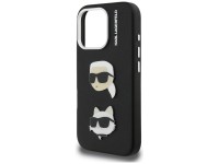 Karl Lagerfeld FW Grained Karl & Choupette Heads Pins Case for iPhone 16 Pro Max - Black Karl Lagerfeld FW Grained Karl & Choupette Heads Pins Case for iPhone 16 Pro Max - Black
