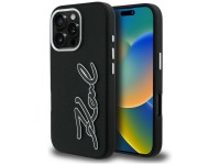 Funda Karl Lagerfeld FW con logotipo granulado para iPhone 16 Pro - Negra Funda Karl Lagerfeld FW con logotipo granulado para iPhone 16 Pro - Negra