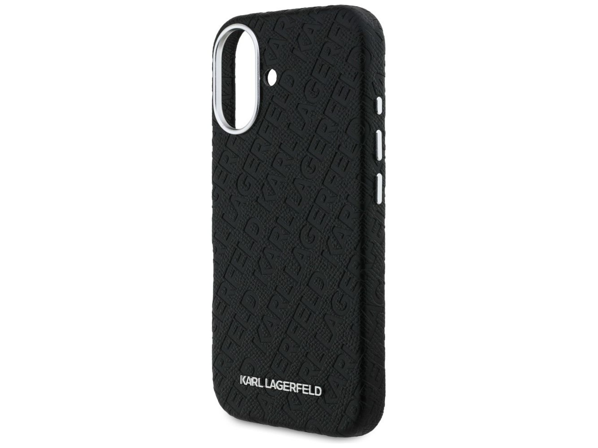 Capa para iPhone 16 Karl Lagerfeld FW Stamped Karl MagSafe - Preta