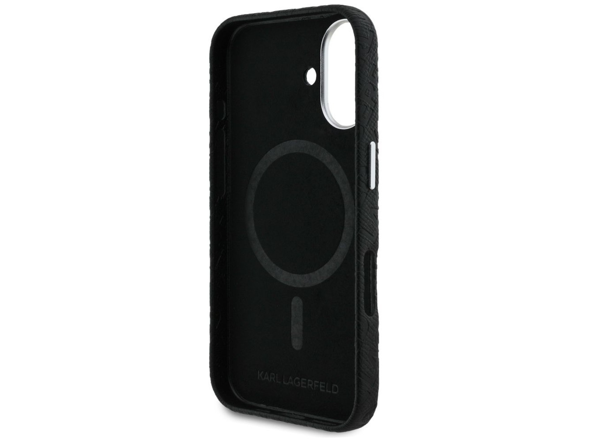 Capa para iPhone 16 Karl Lagerfeld FW Stamped Karl MagSafe - Preta