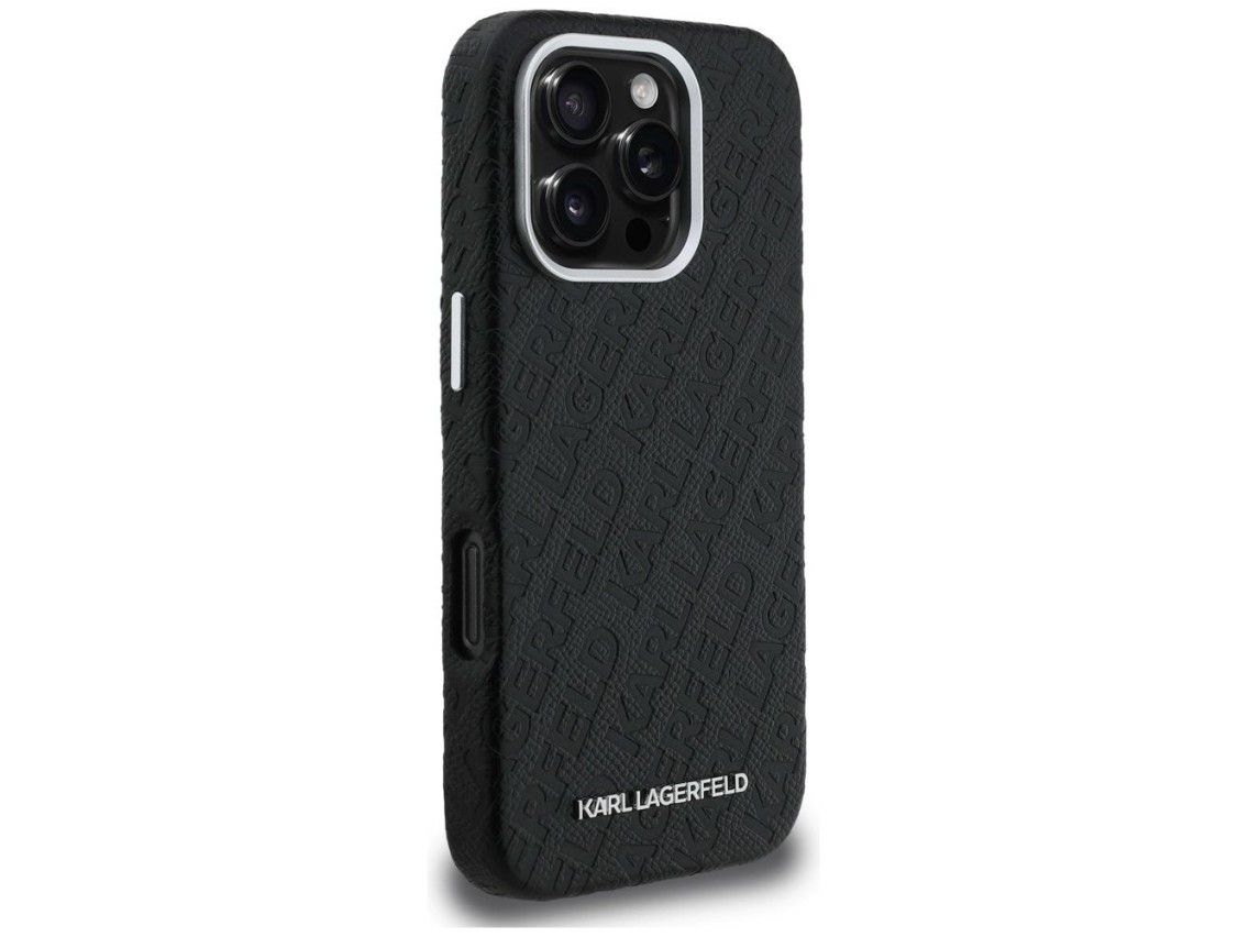 Karl Lagerfeld FW Stamped Karl MagSafe Case for iPhone 16 Pro Max - Black