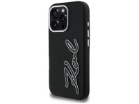 Karl Lagerfeld FW Grained Signature Logo iPhone 16 Pro Case - Black Karl Lagerfeld FW Grained Signature Logo iPhone 16 Pro Case - Black