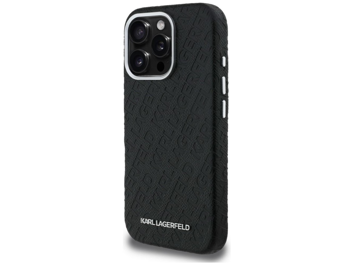 Karl Lagerfeld FW Stamped Karl MagSafe Case for iPhone 16 Pro - Black