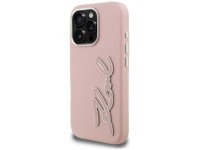 Karl Lagerfeld FW Grained Signature Logo iPhone 16 Pro Case - Pink Karl Lagerfeld FW Grained Signature Logo iPhone 16 Pro Case - Pink
