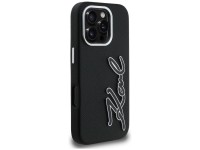 Karl Lagerfeld FW Grained Signature Logo iPhone 16 Pro Case - Black Karl Lagerfeld FW Grained Signature Logo iPhone 16 Pro Case - Black