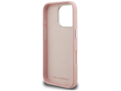 Funda Karl Lagerfeld FW con logotipo granulado para iPhone 16 Pro - Rosa Funda Karl Lagerfeld FW con logotipo granulado para iPhone 16 Pro - Rosa