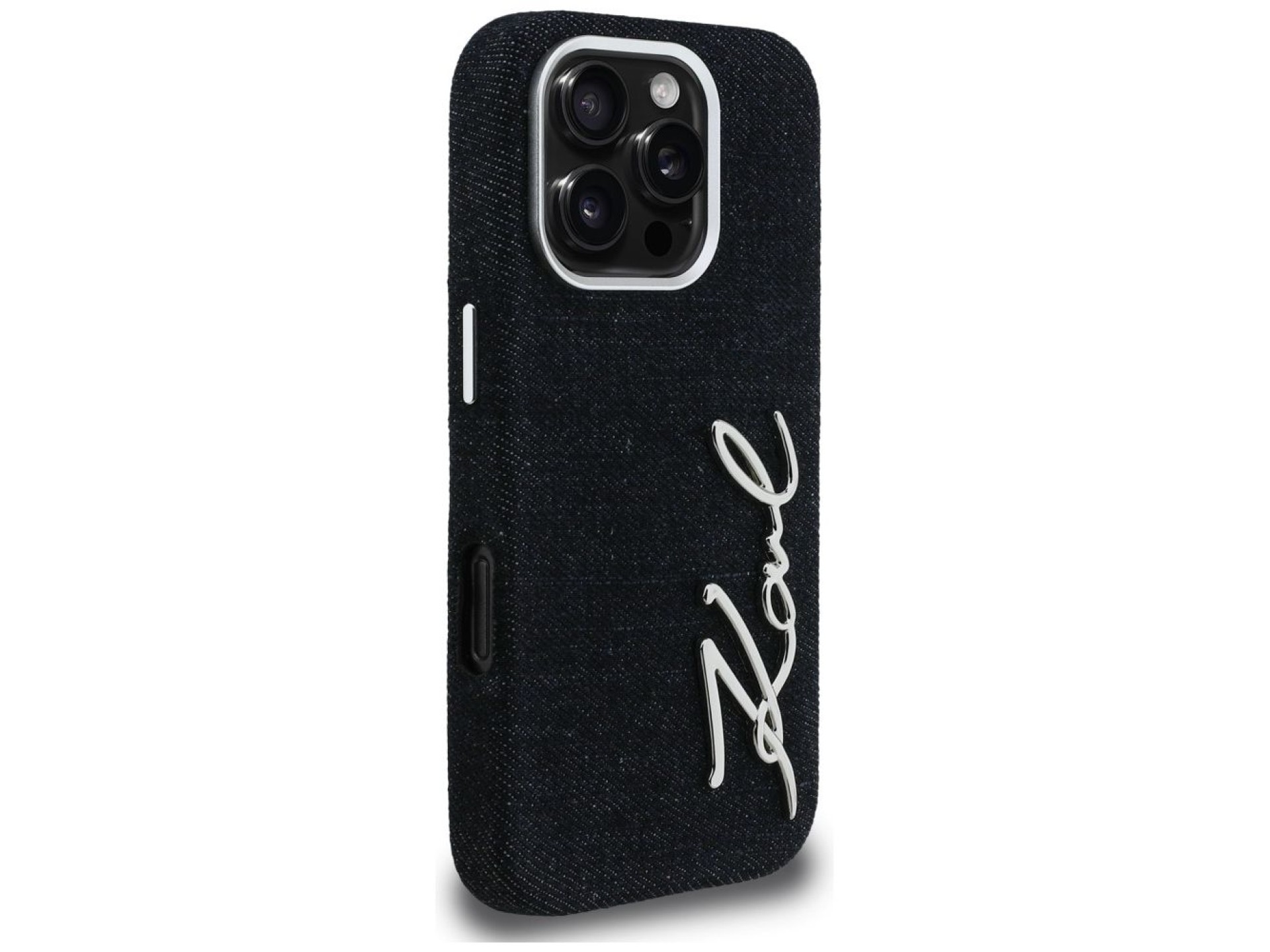 Karl Lagerfeld FW Jeans Signature Logo iPhone 16 Pro Case - Black