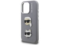 Funda Karl Lagerfeld FW Grained Karl & Choupette Heads Pins para iPhone 16 Pro Max - Gris Funda Karl Lagerfeld FW Grained Karl & Choupette Heads Pins para iPhone 16 Pro Max - Gris