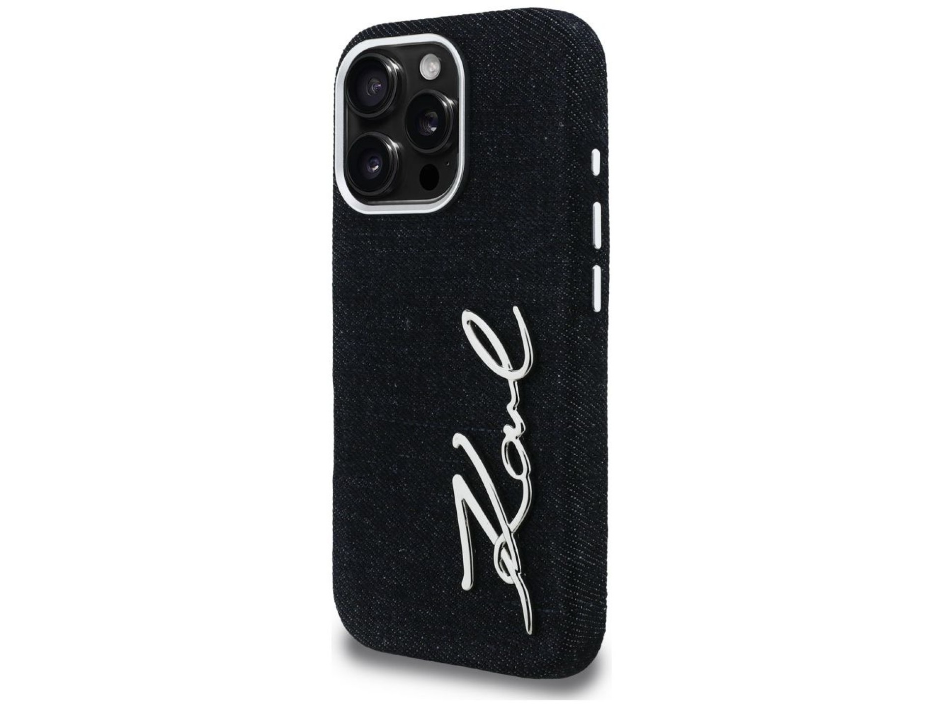 Karl Lagerfeld FW Jeans Signature Logo iPhone 16 Pro Case - Black