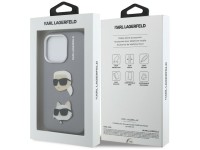 Funda Karl Lagerfeld FW Grained Karl & Choupette Heads Pins para iPhone 16 Pro Max - Gris Funda Karl Lagerfeld FW Grained Karl & Choupette Heads Pins para iPhone 16 Pro Max - Gris