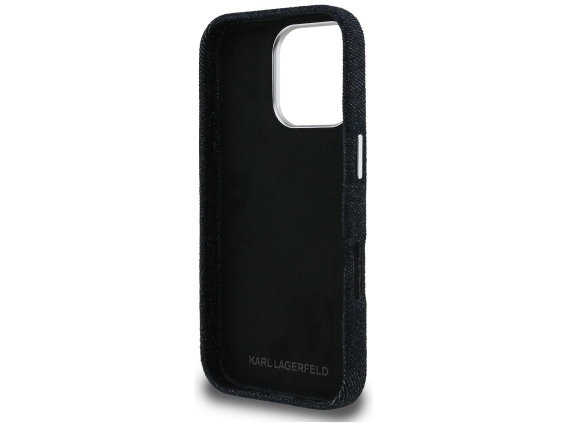 Karl Lagerfeld FW Jeans Signature Logo iPhone 16 Pro Case - Black