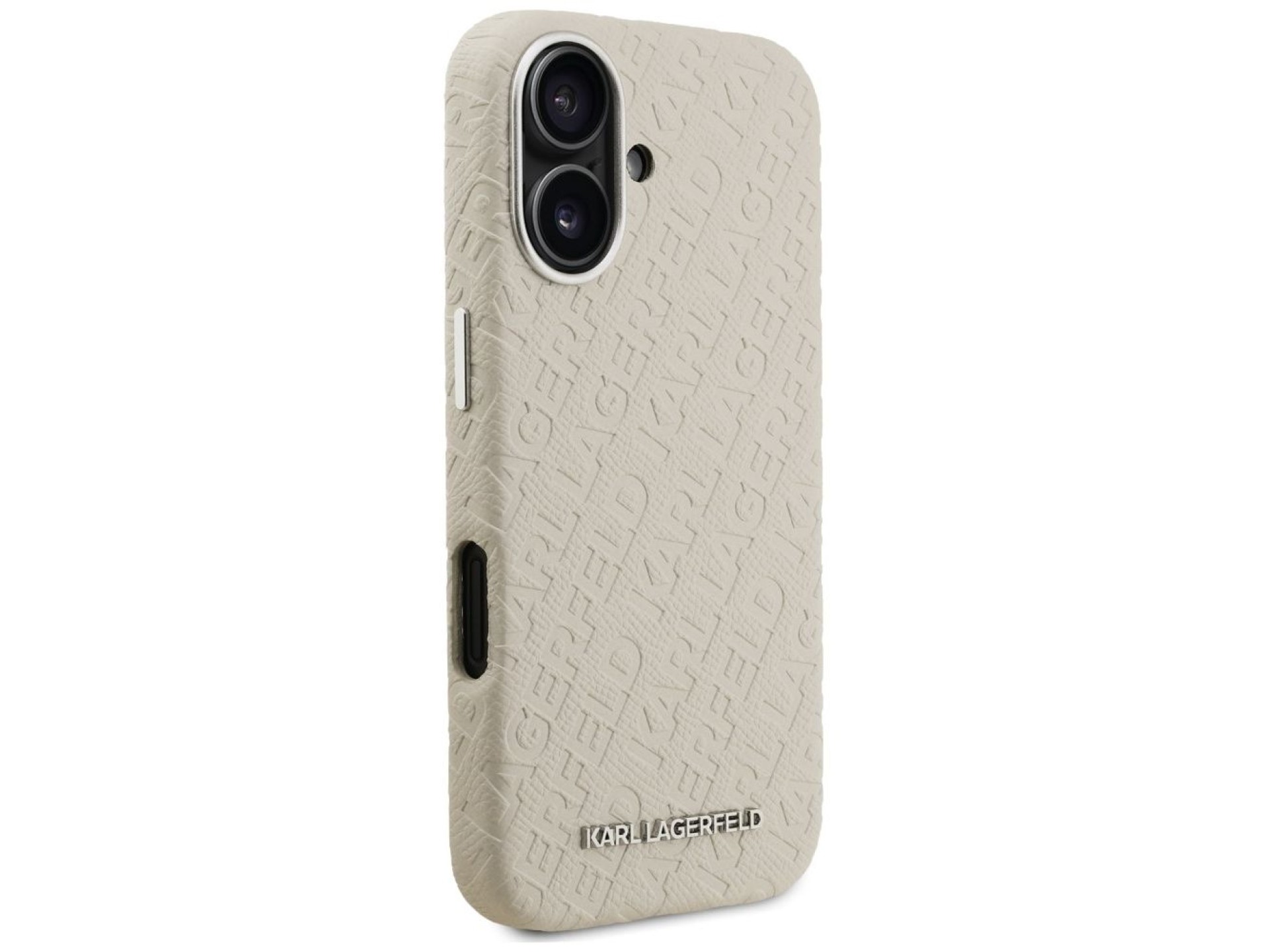 Capa Karl Lagerfeld FW Stamped Karl MagSafe para iPhone 16 - Bege