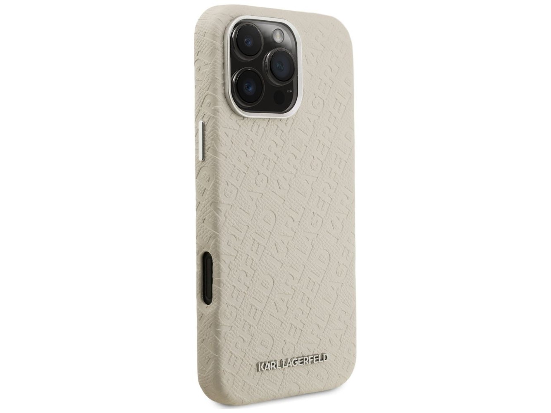 Capa Karl Lagerfeld FW Stamped Karl MagSafe para iPhone 16 Pro - Bege