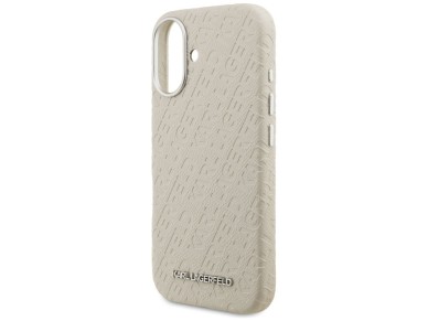 Karl Lagerfeld FW Stamped Karl MagSafe iPhone 16 Case - Beige Karl Lagerfeld FW Stamped Karl MagSafe iPhone 16 Case - Beige