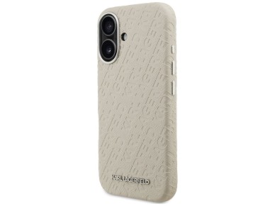 Karl Lagerfeld FW Stamped Karl MagSafe iPhone 16 Case - Beige Karl Lagerfeld FW Stamped Karl MagSafe iPhone 16 Case - Beige
