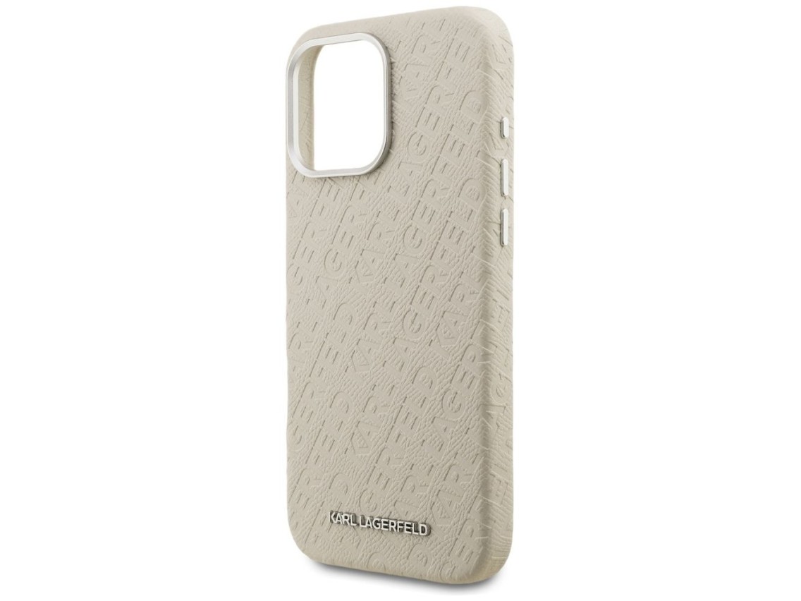 Karl Lagerfeld FW Stamped Karl MagSafe Case for iPhone 16 Pro Max - Beige