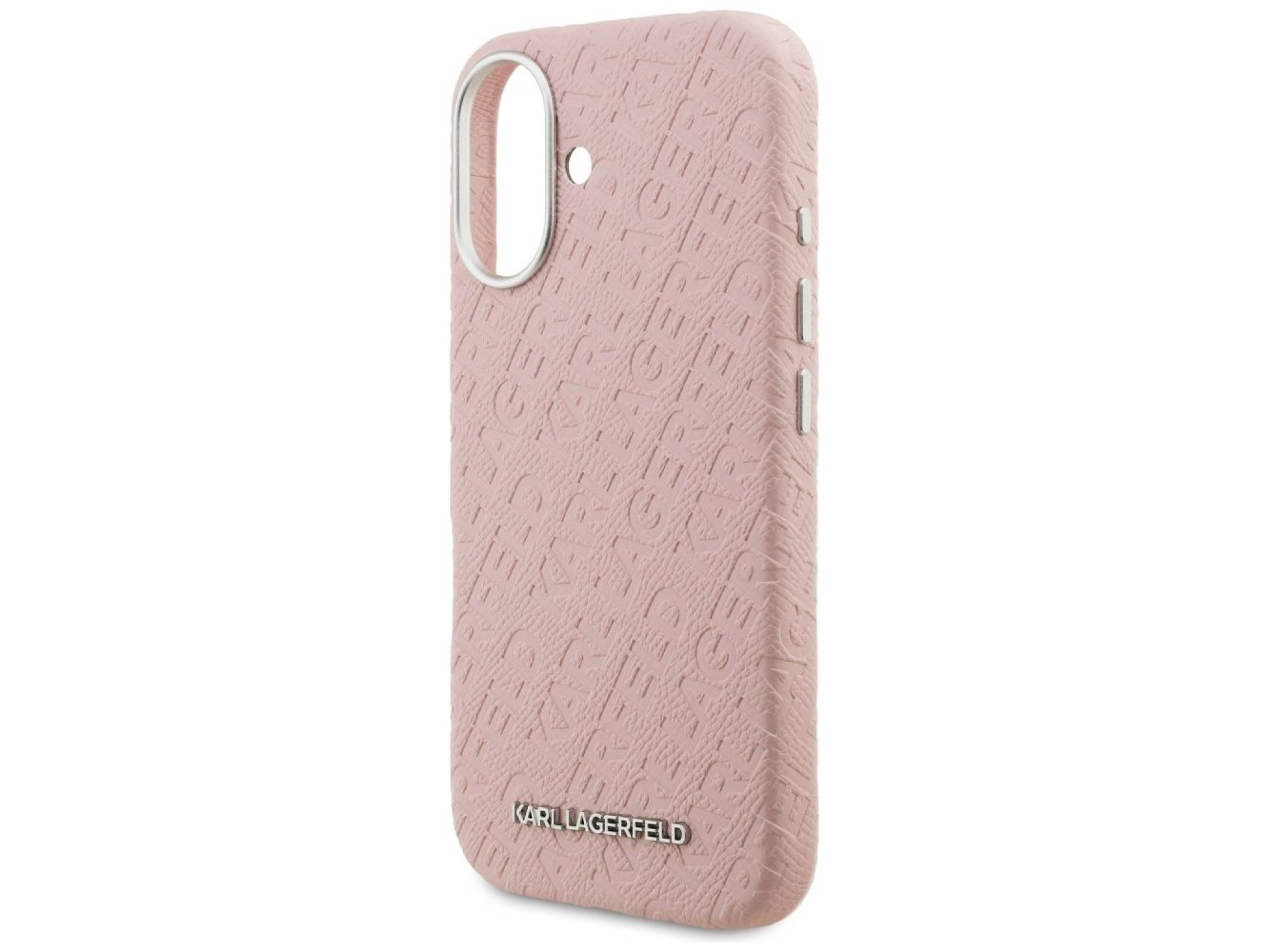 Karl Lagerfeld FW Stamped Karl MagSafe iPhone 16 Case - Pink