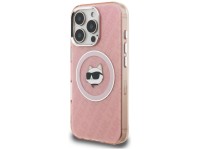 Capa MagSafe Karl Lagerfeld IML Choupette Head Logo para iPhone 16 Pro Max - Rosa