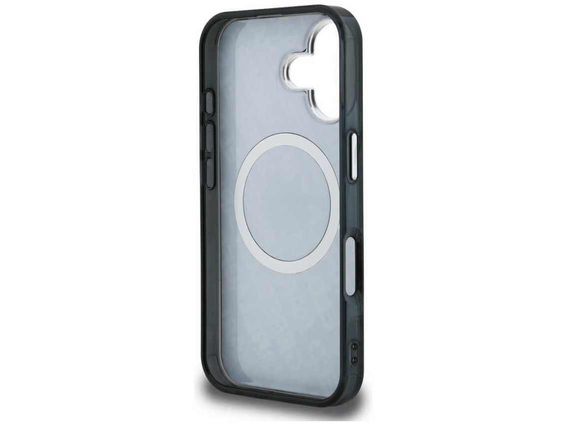 Capa MagSafe Karl Lagerfeld IML Choupette Head Logo para iPhone 16 - Preta