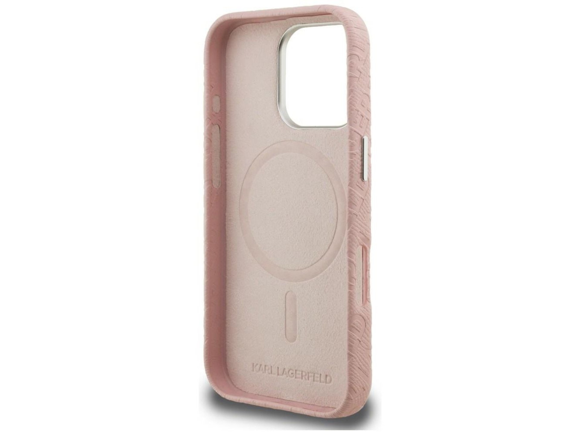 Capa Karl Lagerfeld FW Stamped Karl MagSafe para iPhone 16 Pro Max - Rosa