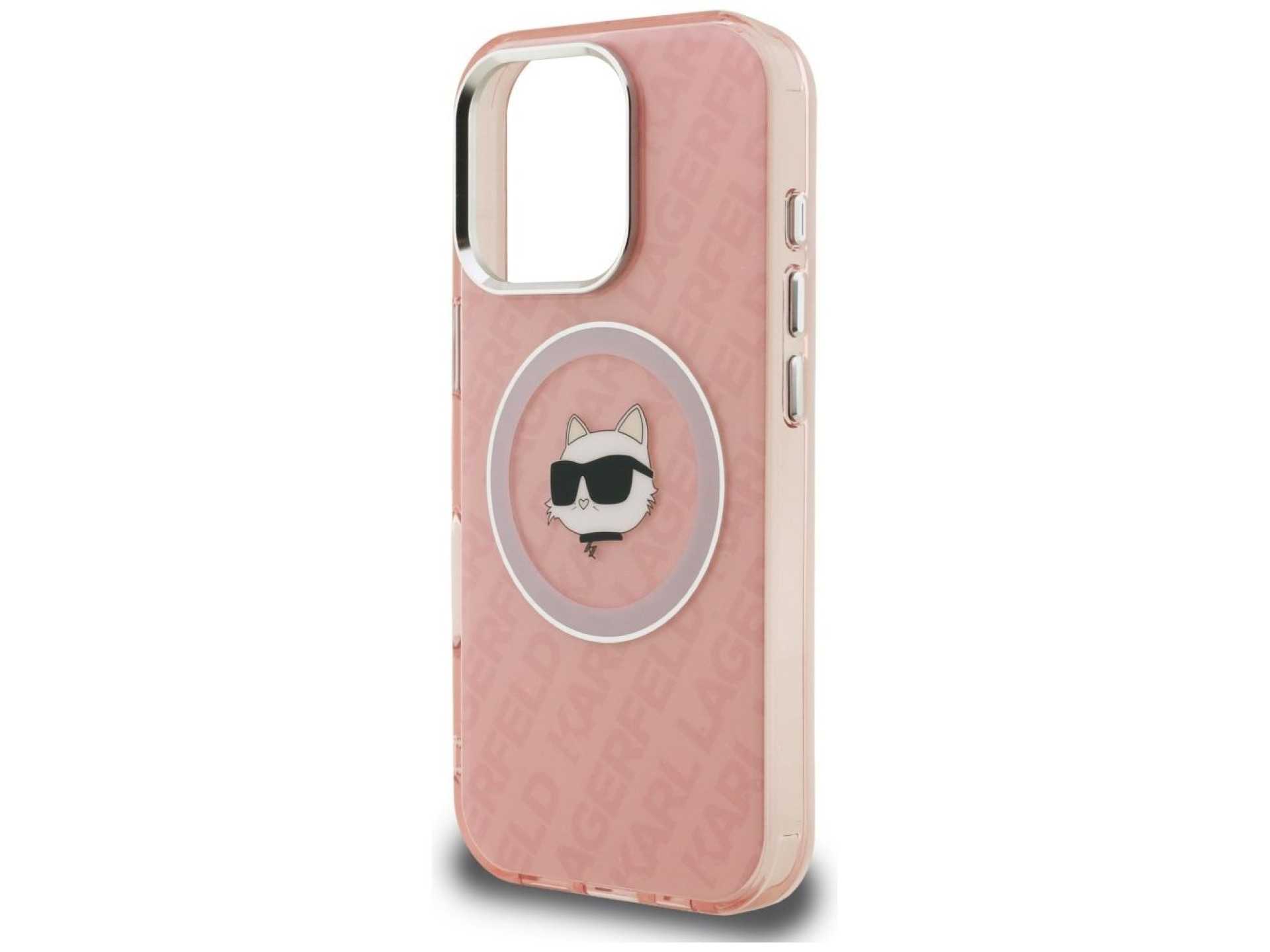Karl Lagerfeld IML Choupette Head Logo MagSafe Case for iPhone 16 Pro - Pink