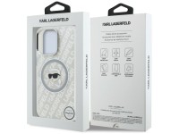 Funda Karl Lagerfeld IML con logo Karl Head MagSafe para iPhone 16 Pro - Gris Funda Karl Lagerfeld IML con logo Karl Head MagSafe para iPhone 16 Pro - Gris