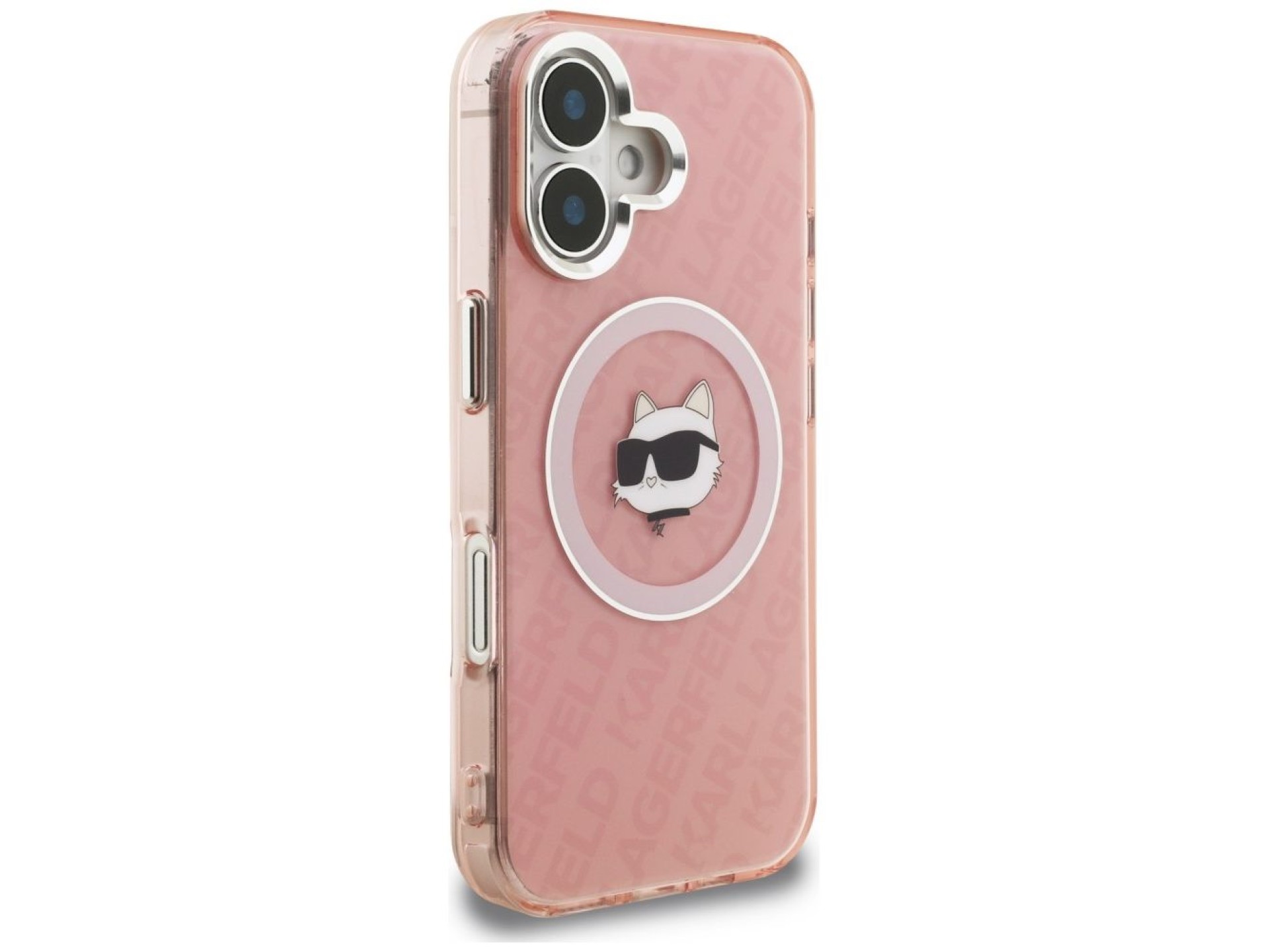 Karl Lagerfeld IML Choupette Head Logo MagSafe iPhone 16 Case - Pink