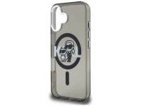 Capa MagSafe Karl Lagerfeld IML Glitter com o logo Karl & Choupette para iPhone 16 - Preta Capa MagSafe Karl Lagerfeld IML Glitter com o logo Karl & Choupette para iPhone 16 - Preta