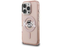 Funda Karl Lagerfeld IML Choupette Sketch Logo MagSafe para iPhone 16 Pro - Rosa