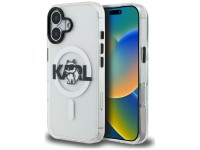 Karl Lagerfeld IML Choupette Sketch Logo MagSafe iPhone 16 Case - Clear
