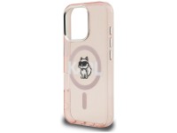 Funda Karl Lagerfeld IML Choupette Sketch Logo MagSafe para iPhone 16 Pro - Rosa