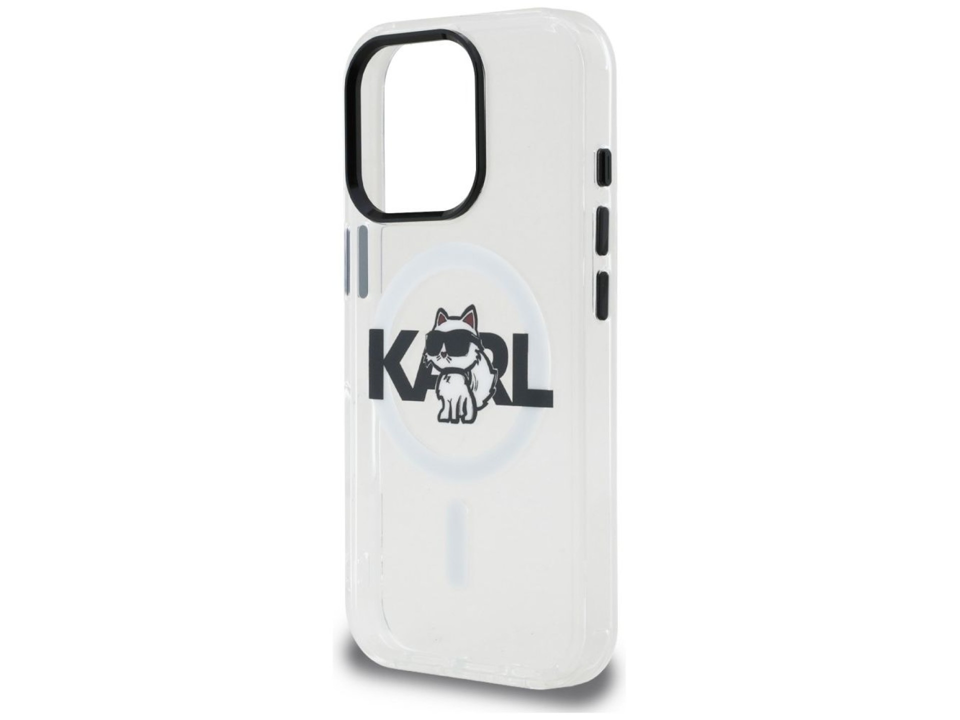 Funda Karl Lagerfeld IML Choupette Sketch Logo MagSafe para iPhone 16 Pro Max - Transparente