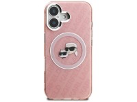 Capa MagSafe para iPhone 16 com estampa de Karl Lagerfeld IML Glitter Karl & Choupette Heads - Rosa Capa MagSafe para iPhone 16 com estampa de Karl Lagerfeld IML Glitter Karl & Choupette Heads - Rosa