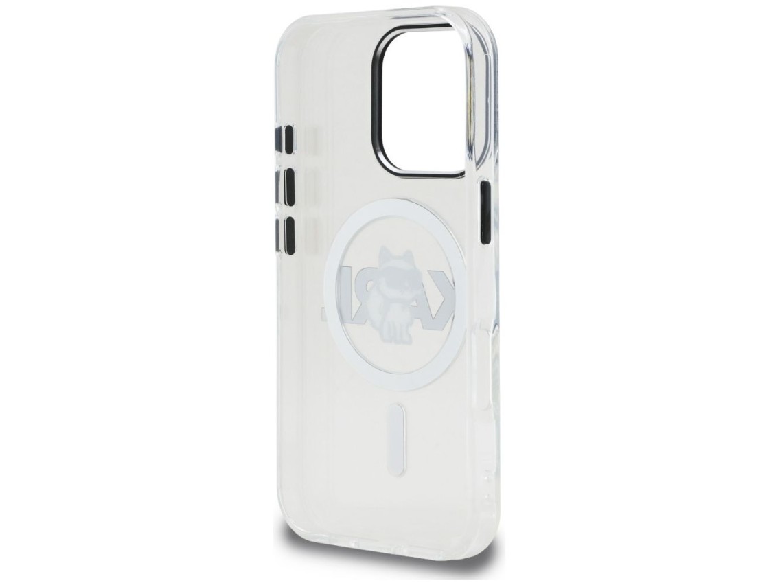 Funda Karl Lagerfeld IML Choupette Sketch Logo MagSafe para iPhone 16 Pro Max - Transparente