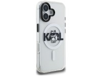 Capa MagSafe para iPhone 16 com o logo Karl Lagerfeld IML Choupette Sketch - Transparente