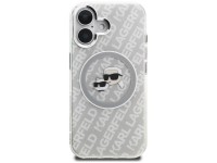 Capa MagSafe para iPhone 16 com estampa de Karl Lagerfeld IML Glitter Karl & Choupette Heads - Cinza Capa MagSafe para iPhone 16 com estampa de Karl Lagerfeld IML Glitter Karl & Choupette Heads - Cinza