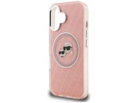 Capa MagSafe para iPhone 16 com estampa de Karl Lagerfeld IML Glitter Karl & Choupette Heads - Rosa Capa MagSafe para iPhone 16 com estampa de Karl Lagerfeld IML Glitter Karl & Choupette Heads - Rosa