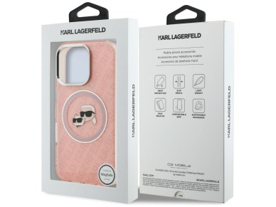 Funda MagSafe Karl Lagerfeld IML Glitter Karl & Choupette Heads para iPhone 16 Pro - Rosa Funda MagSafe Karl Lagerfeld IML Glitter Karl & Choupette Heads para iPhone 16 Pro - Rosa