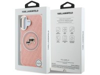 Capa MagSafe para iPhone 16 com estampa de Karl Lagerfeld IML Glitter Karl & Choupette Heads - Rosa Capa MagSafe para iPhone 16 com estampa de Karl Lagerfeld IML Glitter Karl & Choupette Heads - Rosa