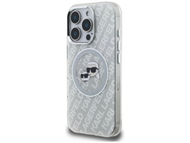 Funda MagSafe Karl Lagerfeld IML Glitter Karl & Choupette Heads para iPhone 16 Pro - Gris Funda MagSafe Karl Lagerfeld IML Glitter Karl & Choupette Heads para iPhone 16 Pro - Gris