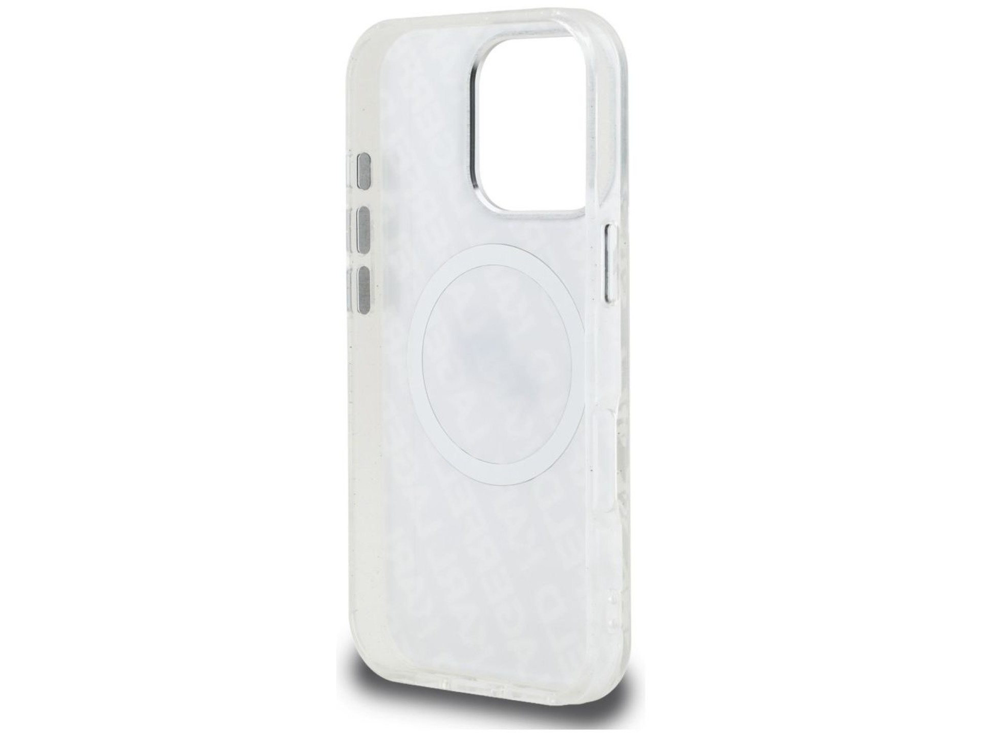 Funda MagSafe Karl Lagerfeld IML Glitter Karl & Choupette Heads para iPhone 16 Pro Max - Gris