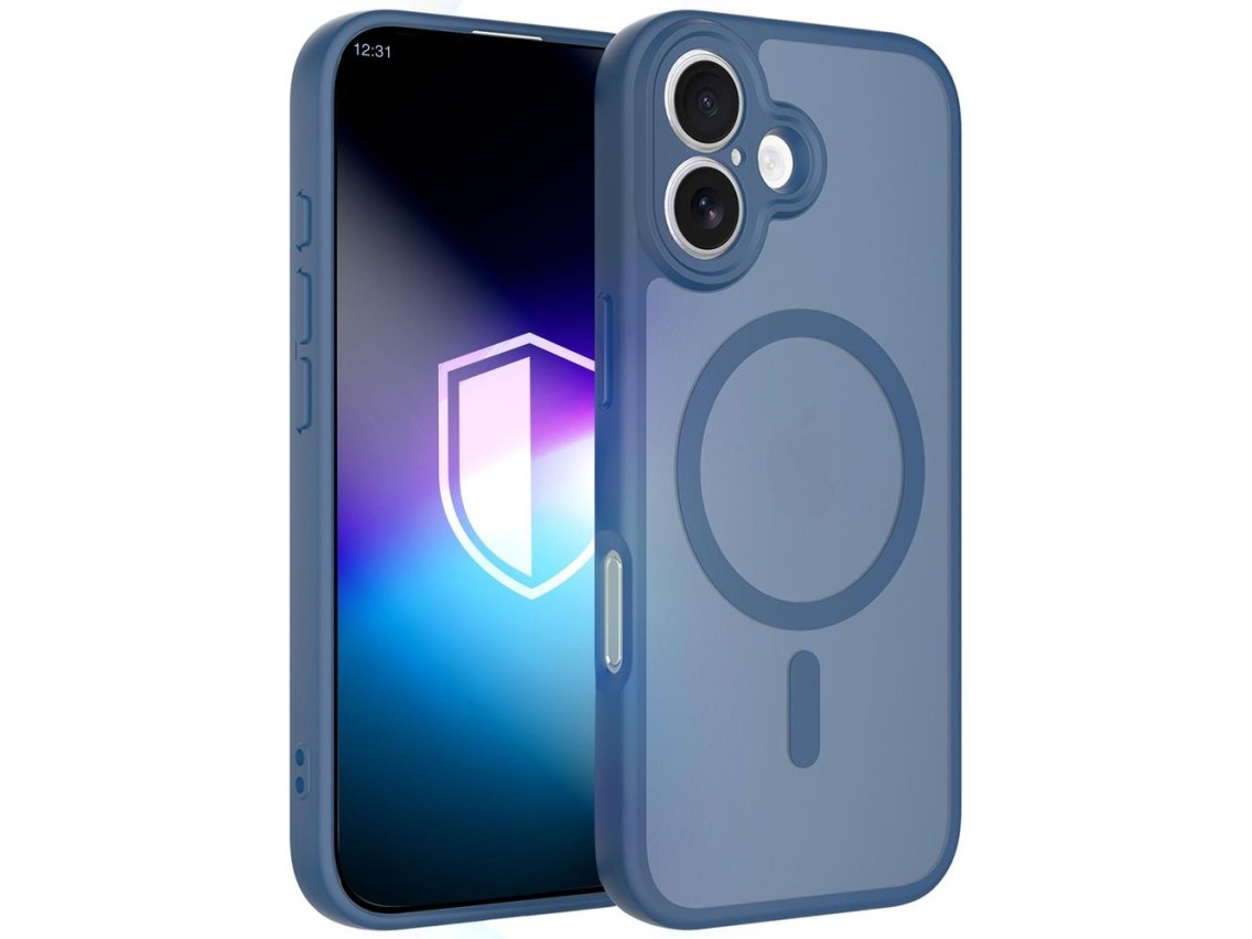 Capa 3mk Misty MagCase para iPhone 16 - azul
