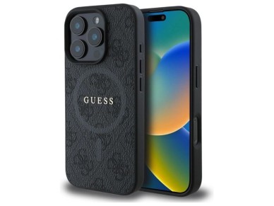 Capa Guess 4G Ring Classic Logo MagSafe para iPhone 16 Pro Max - preta