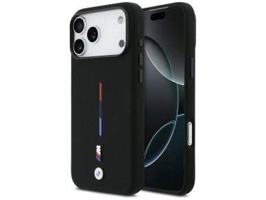 BMW M Silicon Tricolor Line MagSafe Case for iPhone 17 Pro Max - Black BMW M Silicon Tricolor Line MagSafe Case for iPhone 17 Pro Max - Black